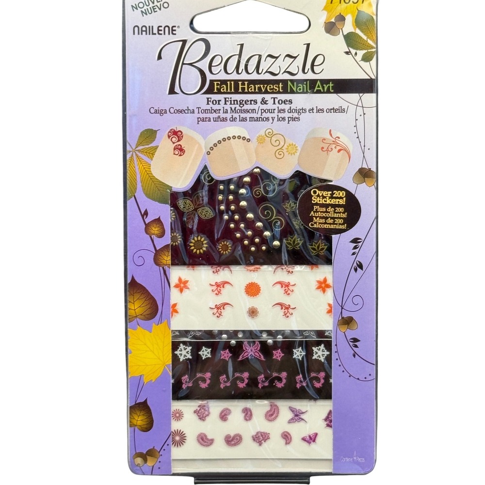 Nailene Bedazzle Fall Harvest Nail Art‎ Stickers For Fingers Toes Over 200